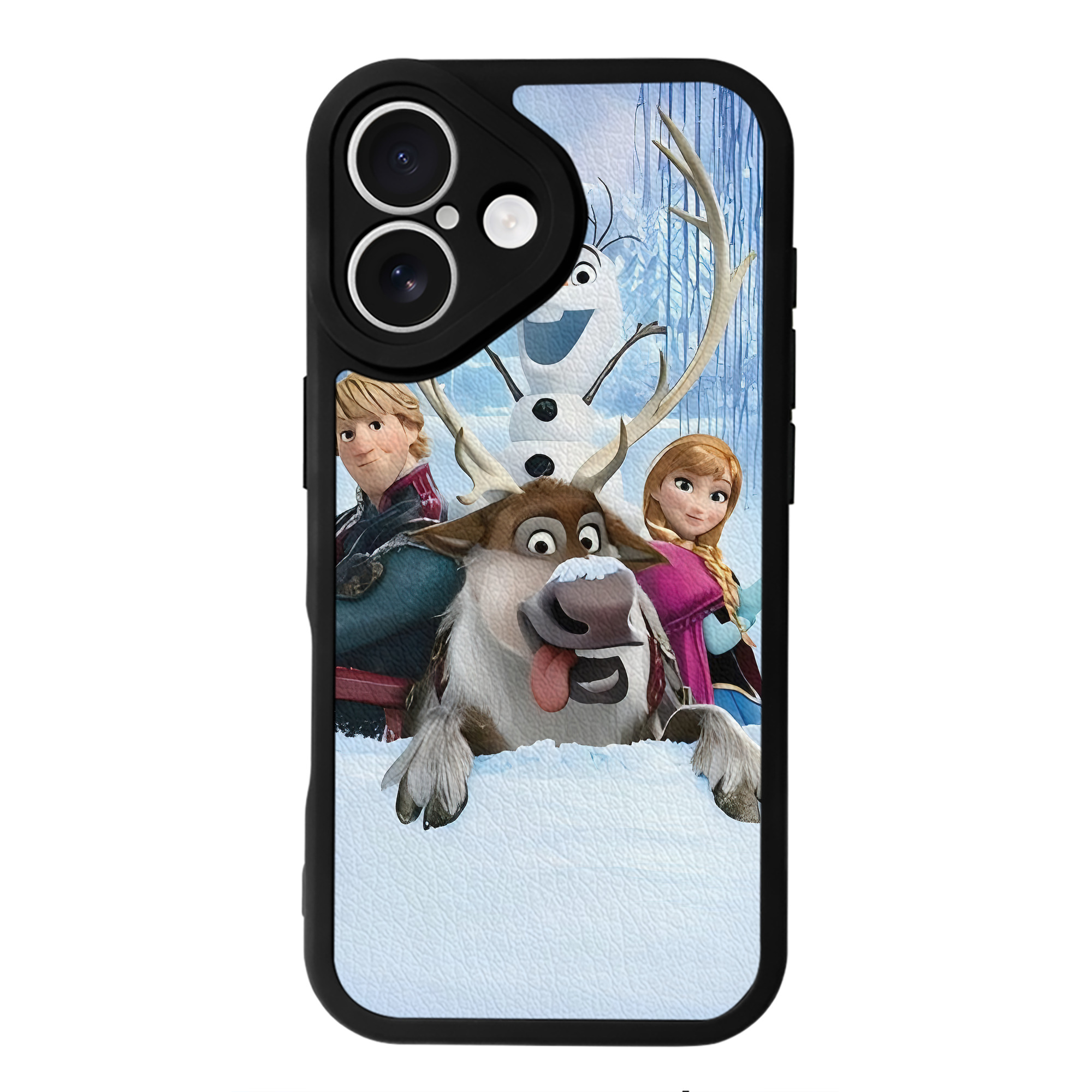 （画像用） アナと雪の女王 アンナ エルサ Frozen Anna Elsa 【iPhone 16シリーズ対応】シリコンスマホケース（レザー調） 材質：シリコン
